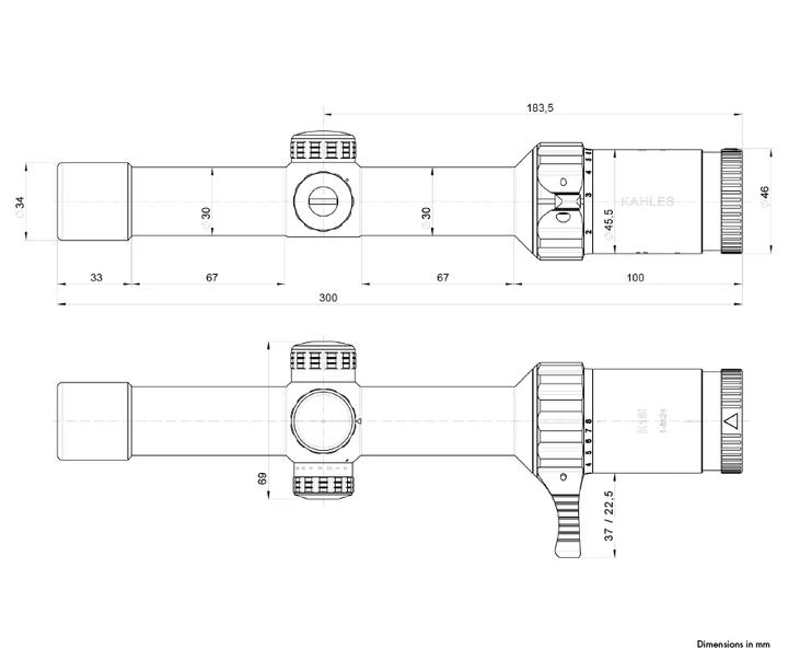 Прицел оптический KAHLES K 18i 1-8x24 (30 мм) SFP illum. 3GR - изображение 3