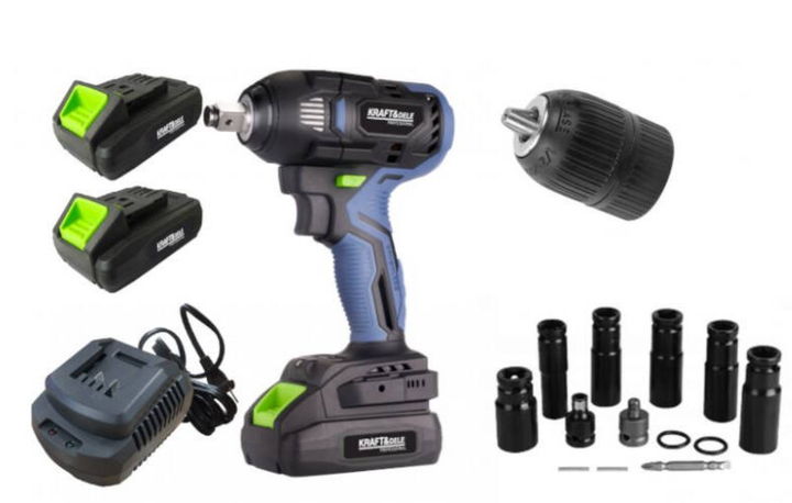 Аккумуляторный ударный гайковерт для дома сто шиномонтажа Kraft dele KD3408 - изображение 8