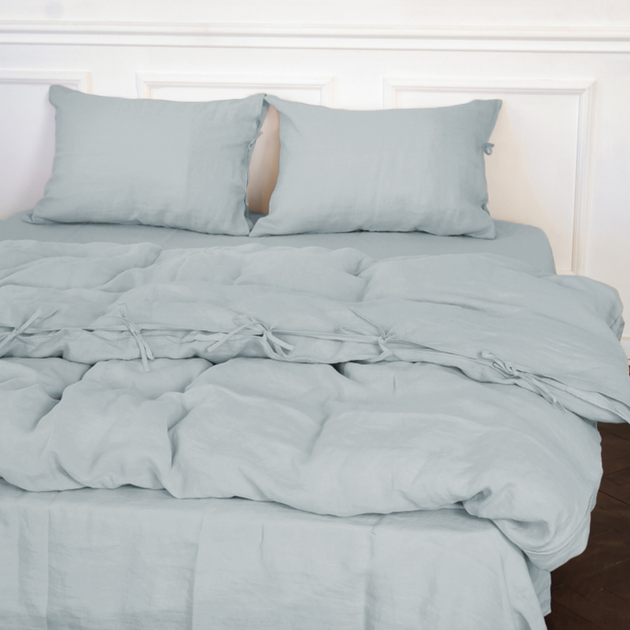 Підковдра MirSon Льон Полуторна Євро 160х220 см Linen Caspian від Rozetka на платформі USKIDKA Акція на Підковдра MirSon Льон Полуторна Євро 160х220 см Linen Caspian від Rozetka
