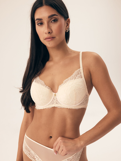 Biustonosz damski bez Push Up usztywniany Henderson Noche 42582-24X 70B Beżowy (5903972399545) - obraz 1