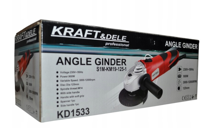 Болгарка ушм электрическая KD1533 900 Вт kraft&dele - изображение 8