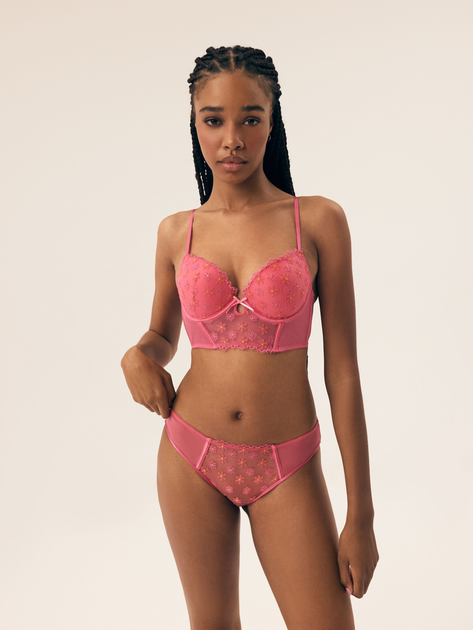 Biustonosz bustier Esotiq Bloomy 42869-42X 70E Różowe (5903972552520) - obraz 3