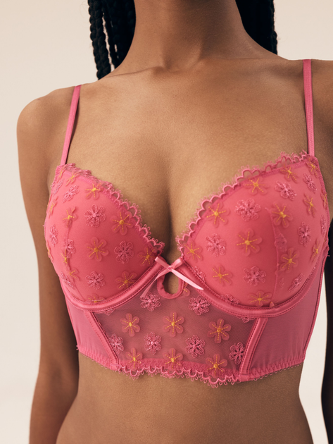 Biustonosz bustier Esotiq Bloomy 42869-42X 70E Różowe (5903972552520) - obraz 5