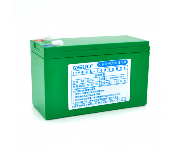 Акумуляторна батарея літієва QiSuo QS1210A 12V 10A з елементами Li-ion 18650 - зображення 2