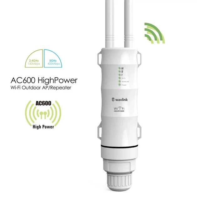 Зовнішня точка доступу Wavlink AC600 AERIAL HD2 Дводіапазонна Wi-Fi станція 5 ГГц + 2.4 ГГц - изображение 3