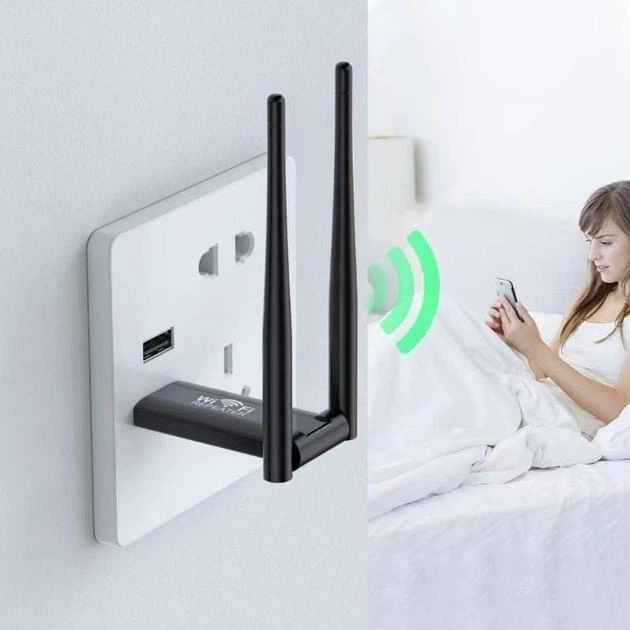 USB Wi-Fi усилитель сигнала с антеннами, до 300 Мбит/с, ретранслятор сети, питание от USB - Фото 10 USB Wi-Fi усилитель сигнала с антеннами, до 300 Мбит/с, ретранслятор сети, питание от USB - изображение 10