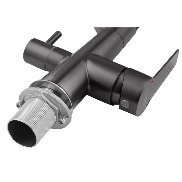 Комплект кухонної мийки Kroner KRP Schwarze - 5050HM PVD (3.0/1.0 мм) - зображення 15