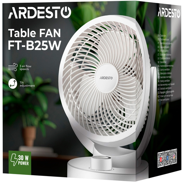 Вентилятор ARDESTO FT-B25W  - зображення 8