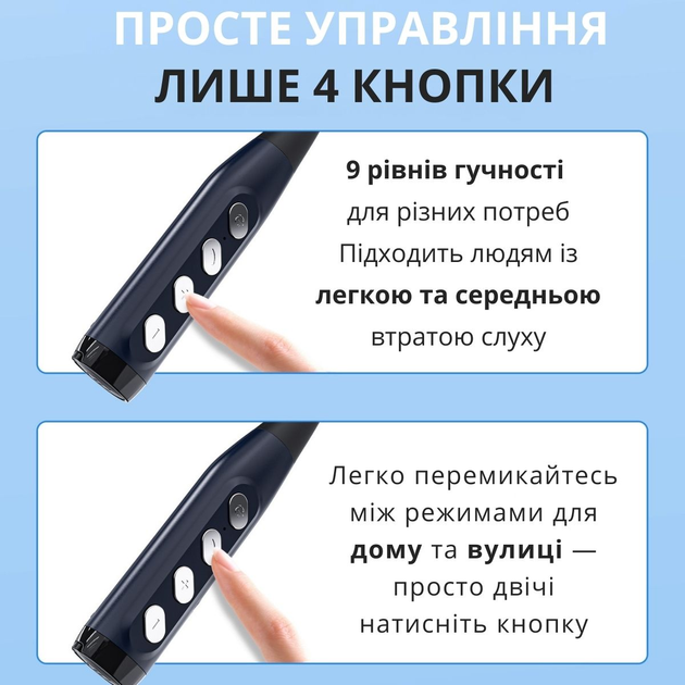 Слуховой аппарат AIMED Hearing Aid Pro Series N08 с подключением Bluetooth и креплением на шею Черный - изображение 14