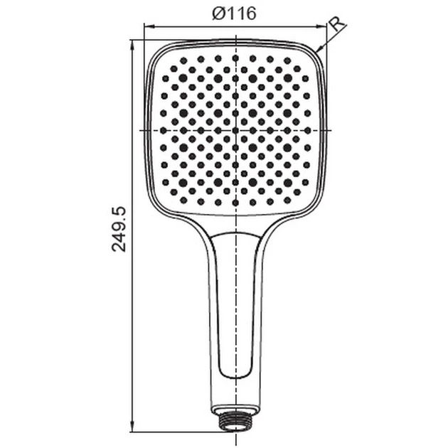 Лійка для душу KOER KP-0402-07, 3 функції (Колір графіт) (KR4989) - изображение 2