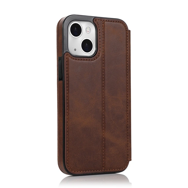 Чохол-книжка Knight Leather Wallet для Apple iPhone 15 Brown - зображення 3