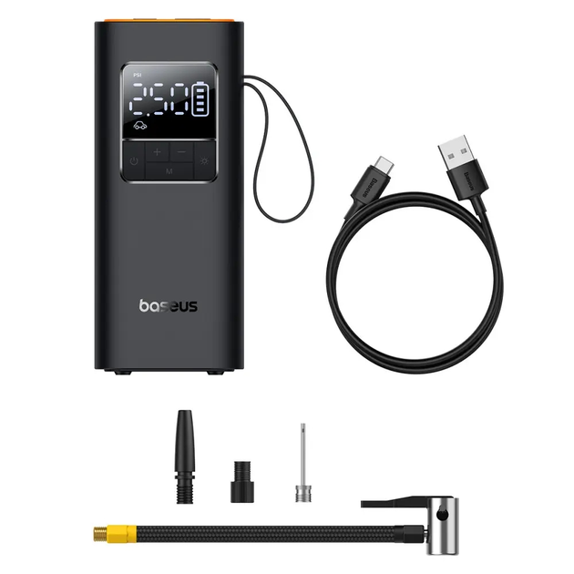 Автокомпресор Baseus SuperMini Pro Series Wireless Car Inflator, 50W, 4000 mAh Black C11159300111-00 - изображение 7