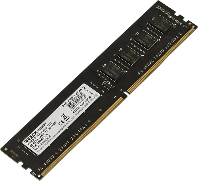 Pamięć RAM AMD DDR4-2400 8192MB PC4-19200 R7 Performance Series (R748G2400U2S-UO) - obraz 1