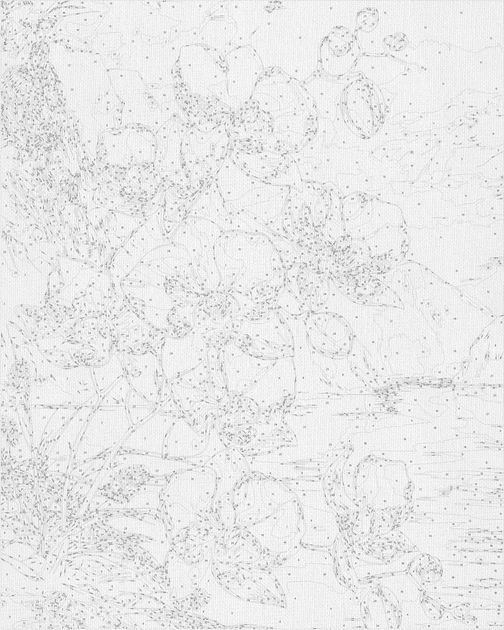Картина по номерам Цветы. Орхидеи с красками металлик. Пейзаж 40*50 см Оригами LW 30311 - изображение 2