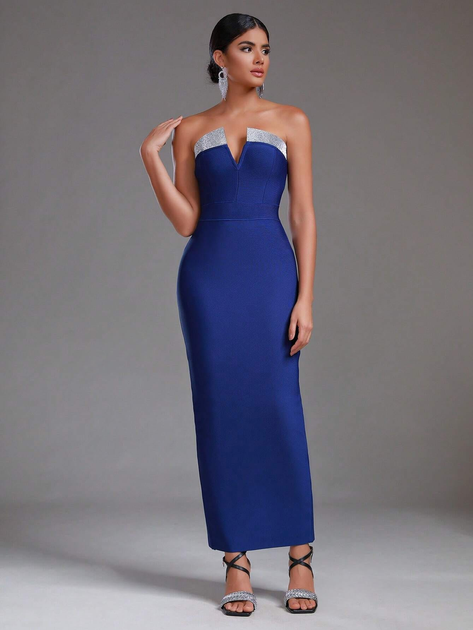 Акція на Сукня літня жіноча SHEIN GD-00125127 L Темно-синя від Rozetka