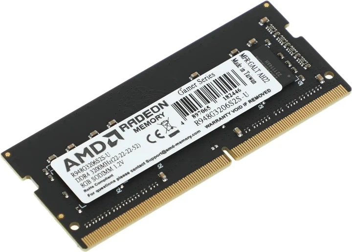 Оперативная память AMD SODIMM DDR4-3200 8192MB PC4-25600 R9 Series (R948G3206S2S-U) - изображение 4
