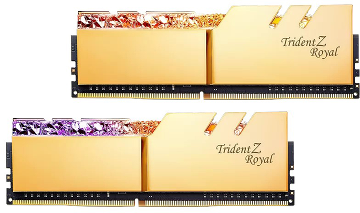 Оперативна пам'ять G.Skill DDR4-4000 131072MB PC4-32000 (Kit of 4x32768) Trident Z Royal Gold (F4-4000C18Q-128GTRG) - зображення 2