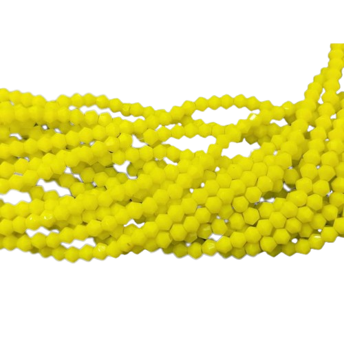 Бусины Finding Стеклянные гранёнка биконус Желтый матовый 4 мм Вязка 90 шт - Фото 1 Бусины Finding Стеклянные гранёнка биконус Желтый матовый 4 мм Вязка 90 шт - изображение 1
