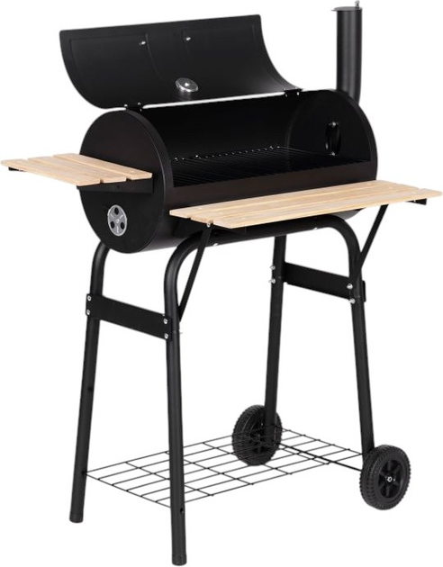 Duży grill ogrodowy ModernHome by Multistore z termometrem i kominem (5905817007066) - obraz 1