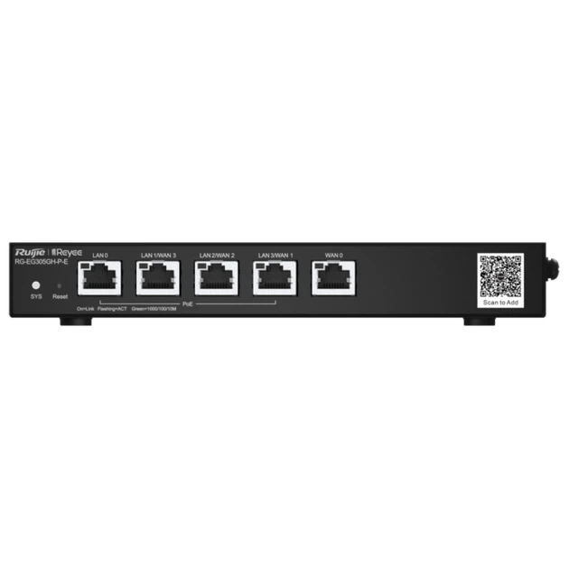 Маршрутизатор Ruijie Reyee RG-EG305GH-P-E PoE з хмарним керуванням - Фото 1 Маршрутизатор Ruijie Reyee RG-EG305GH-P-E PoE з хмарним керуванням - изображение 1