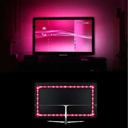 Світлодіодна стрічка RGB 5050 2м Led SMD у силіконі для підсвічування вологозахищена 7572 - зображення 8