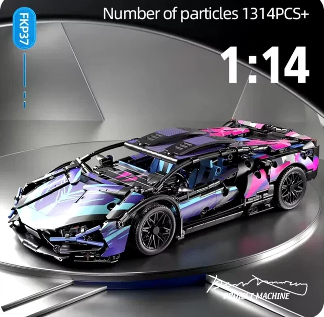 Конструктор Technic Lamborghini (1314 деталей, сумісний із LEGO) кіберпанк-стилі - зображення 2