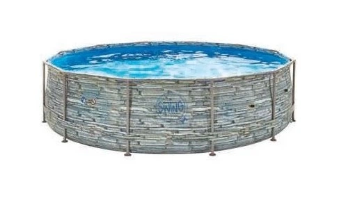 Басейн каркасний 4,88х1.22 м без фільтру, AZURO SWING Stone design 3EXB0602 - изображение 2