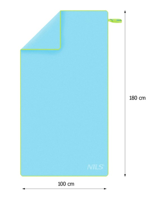 Ręcznik NILS CAMP NCR12 z mikrofibry 180 x 100 cm Jasnoniebieski (5907695541199) - obraz 6