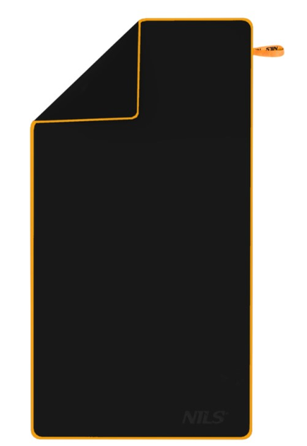 Ręcznik NILS CAMP NCR12 z mikrofibry 180 x 100 cm Czarny (5907695541205) - obraz 1