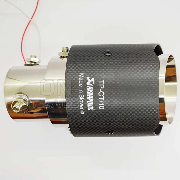 Насадка на глушник Akrapovic одинарна 60мм-170мм (J32) | Карбонова насадка на вихлопну трубу - зображення 4