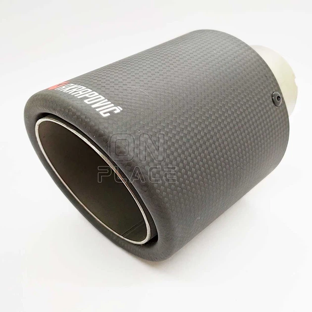 Насадка на глушник Akrapovic одинарна 53мм-165мм (JB) | Карбонова насадка на вихлопну трубу - зображення 5