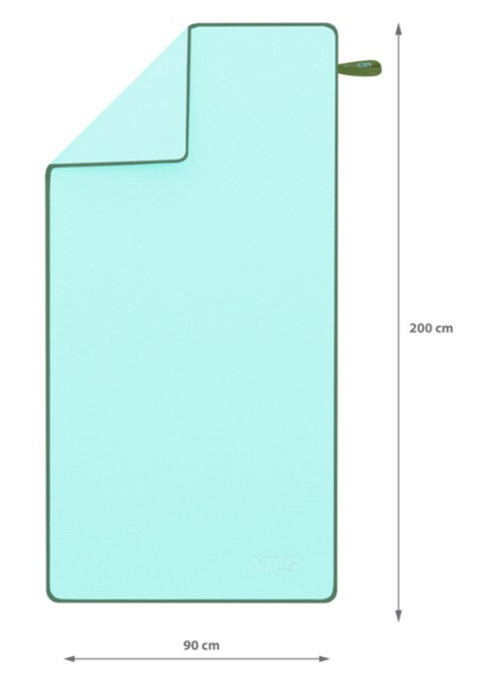 Ręcznik NILS CAMP NCR13 z mikrofibry 200 x 90 cm Zielony (5907695527469) - obraz 6