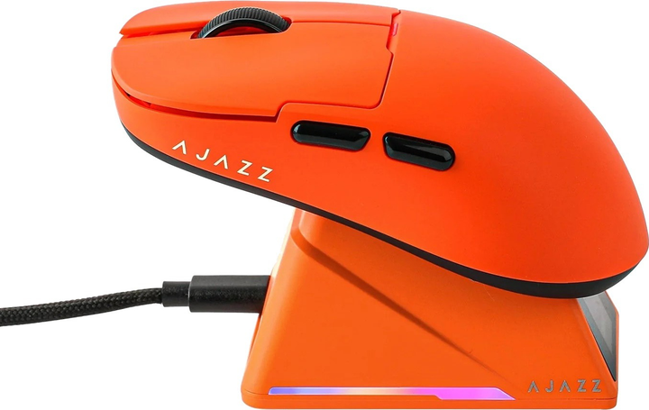 Беспроводная магнитная мышь Ajazz AJ159 APEX PAW3950 400 мАч RGB Оранжевый - Фото 2 Беспроводная магнитная мышь Ajazz AJ159 APEX PAW3950 400 мАч RGB Оранжевый - изображение 2