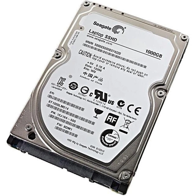 Внутрішній гібридний жорсткий диск 2.5" 1000GB Seagate (ST1000LM014) LAPTOP SSHD 5400 об/хв 64 MB SATA III - Фото 1 Внутрішній гібридний жорсткий диск 2.5" 1000GB Seagate (ST1000LM014) LAPTOP SSHD 5400 об/хв 64 MB SATA III - изображение 1