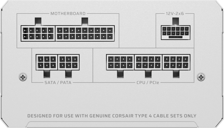 Zasilacz Corsair RM750e Gold 750W White (CP-9020292-EU) - obraz 4