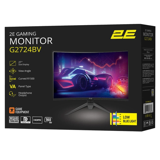 Монитор 2E GAMING G2724BV изогнутый экран, 27", VA, 16:9, FreeSync, 4000:1, Черный (2E-G2724BV-01.UA) - изображение 10