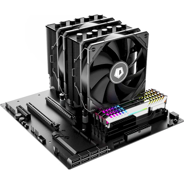 Процесорний кулер ID-Cooling SE-207-XT Advanced, 7 трубок, 280W TDP, подвійний вентилятор 120 мм, Black - зображення 7