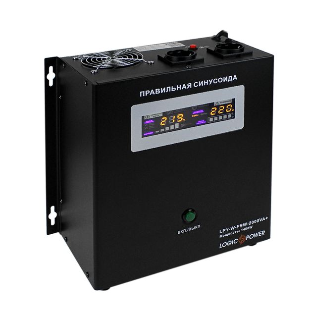 ДБЖ LogicPower LPY-W-PSW-2000VA+ (4146) - Лінійно-інтерактивний на 1400 Вт, чиста синусоїда. - зображення 3