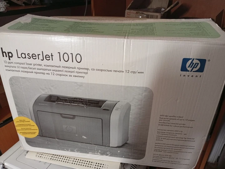 Принтер HP LaserJet 1010 / Лазерная монохромная печать / 600x600 dpi / A4 / 12 стр/мин / USB 2.0 б/у - изображение 4