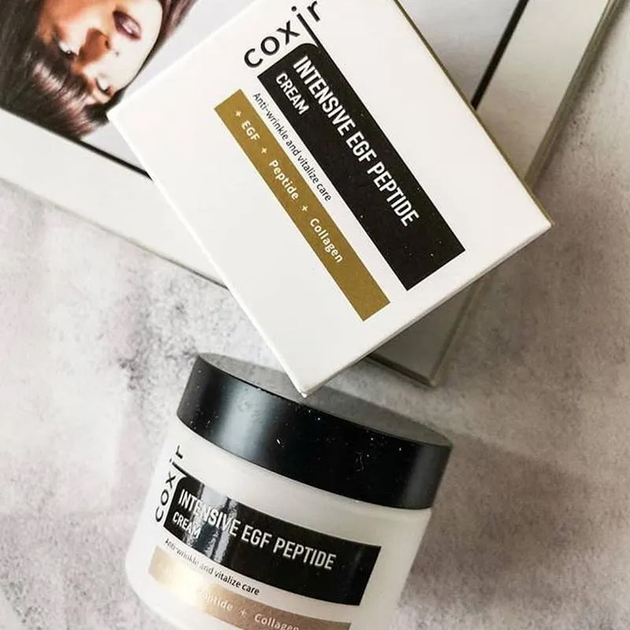 Крем для обличчя Coxir Intensive EGF Peptide проти зморшок 50 мл (8809080826157) - зображення 4
