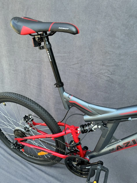 Горный MTB велосипед Azimut Power 26" FR/D рама 19,5 серо-красный - изображение 6