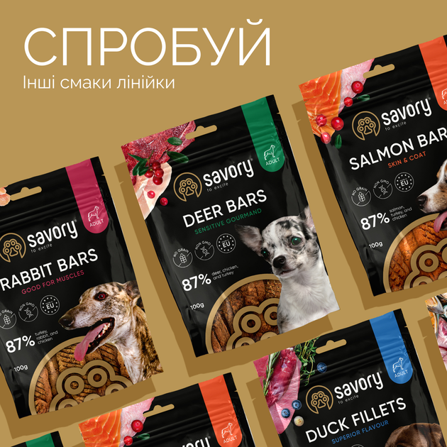 Ласощі для собак Джерки Savory Puppy Coins With Turkey монетки для цуценят з індичкою 100 г (4820261921090) - зображення 5
