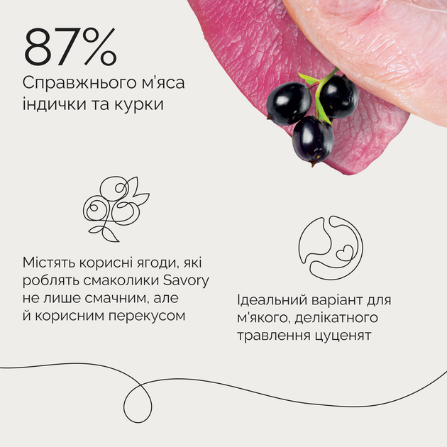 Ласощі для собак Джерки Savory Puppy Coins With Turkey монетки для цуценят з індичкою 100 г (4820261921090) - зображення 6