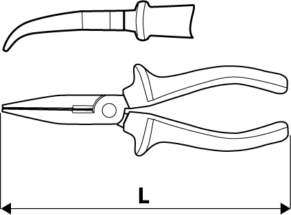 Плоскогубцы 160мм, удлиненные изогнутые, 32D103, Topex - изображение 2
