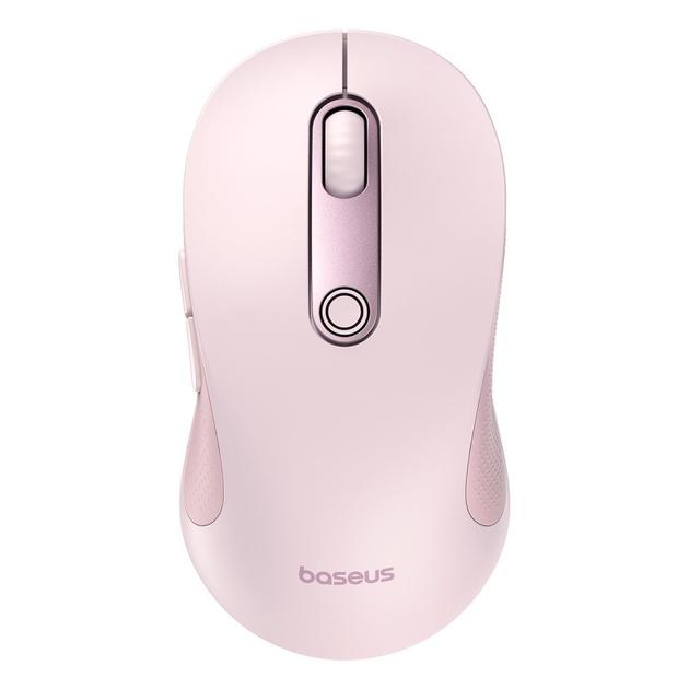 Компьютерная мышь Baseus F02 Ergonomic Wireless Mouse Pink, 2.4G, ВТ 5.2, 1000-4000 DPI, 1хАА, B01055505411-01 - изображение 1