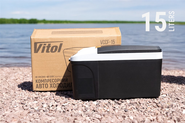 Автохолодильник компресорний Vitol DC/AC 12/24/220V 15 л (VCCF-15) - зображення 8