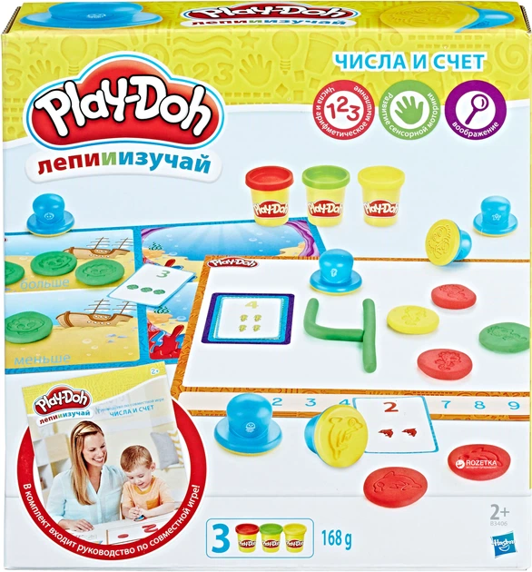 Ігровий набір пластиліну Hasbro Play-Doh Числа та лічба (B3406) - Фото 1 Ігровий набір пластиліну Hasbro Play-Doh Числа та лічба (B3406) - зображення 1