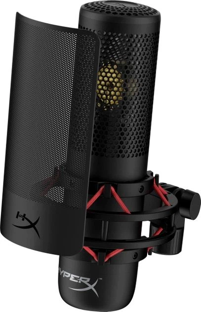 Микрофон геймерский HyperX 699Z0AA ProCast, Bi, 3-pin XLR, no cable, з поп-фільтром, черный - Фото 10 Микрофон геймерский HyperX 699Z0AA ProCast, Bi, 3-pin XLR, no cable, з поп-фільтром, черный - изображение 10