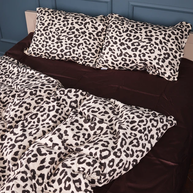 Комплект постельного белья Mirson Семейный 2 x 143 x 210 см 22-1409 Leopard Chic Сатин (2200011122144) - Фото 1 Комплект постельного белья Mirson Семейный 2 x 143 x 210 см 22-1409 Leopard Chic Сатин (2200011122144) - изображение 1