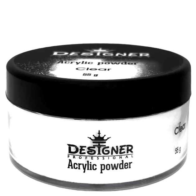 Акриловая пудра для наращивания и укрепления ногтей (прозрачная) Clear Designer Professional 55 г - Фото 2 Акриловая пудра для наращивания и укрепления ногтей (прозрачная) Clear Designer Professional 55 г - изображение 2